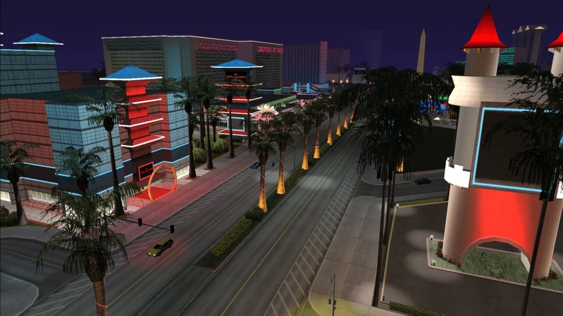 Las Venturas, one of the cities in San Andreas, seems to be based on Las Vegas (Image via Rockstar Games)